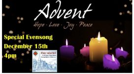 Poster for Advent Evensong