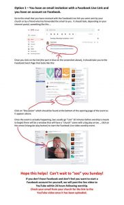 graphic on how to connect to Facebook stream worship