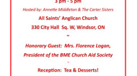 Graphic shows information about the event decorated with red heart shapes. All text is in post